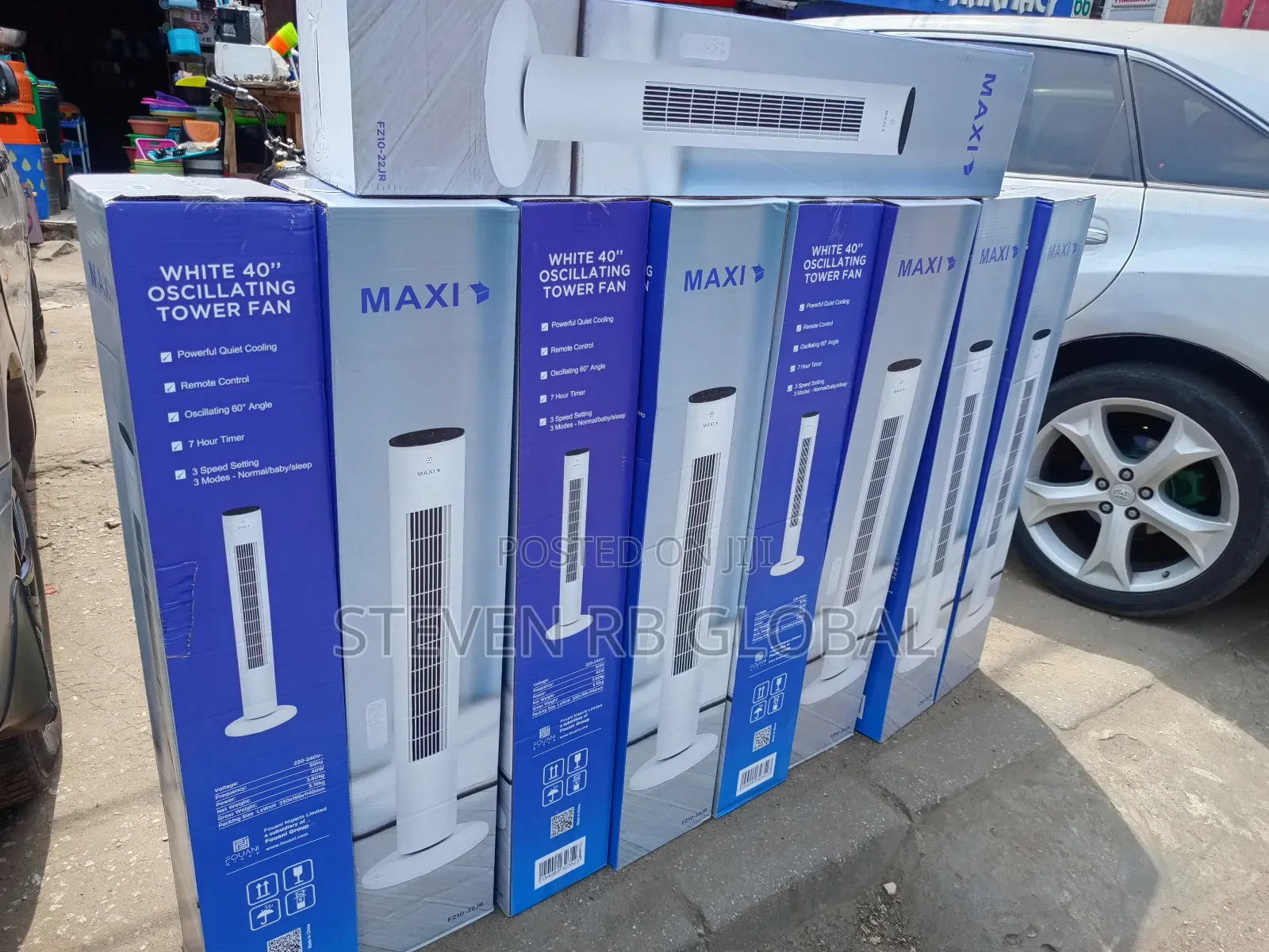 Maxi 40" Tower Fan – White (Fan10-22jr) & Black (Fan10-22jrb)