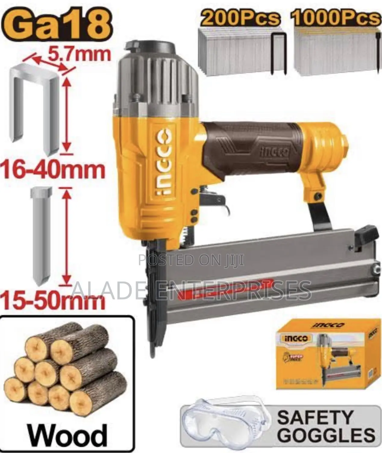 Ingco 2 In 1 Combo Brad Nailer