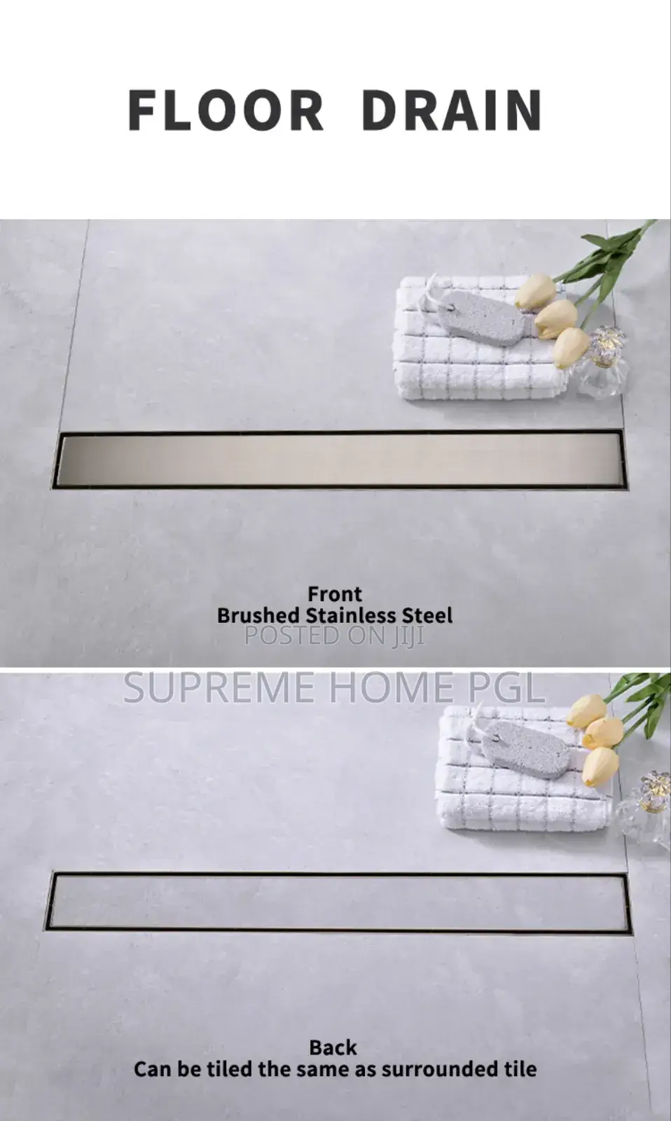 High Quality 304ss 60cm Linear Floor Drain