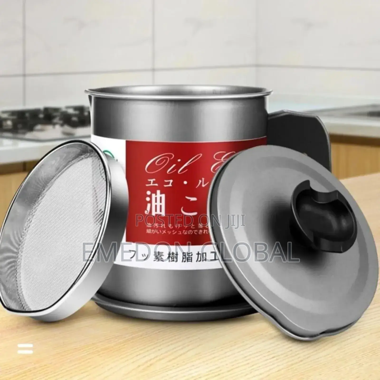 Stainless Oil Filter Storage Pot