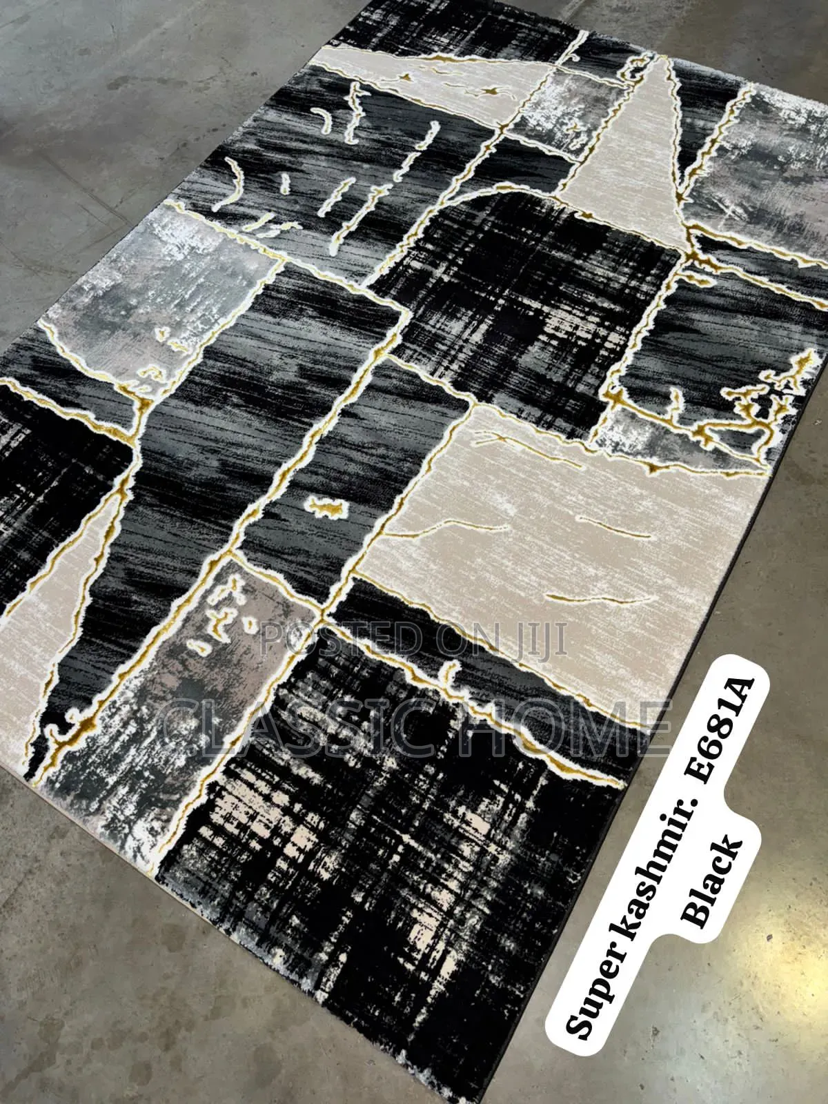Black Super Turkish Center Rug