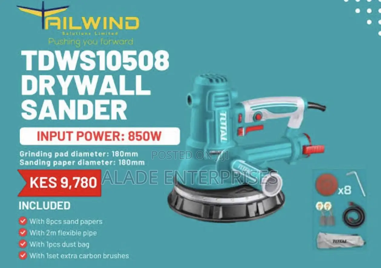 Total Electric Drywall Sander 850w With Hose And Led Light