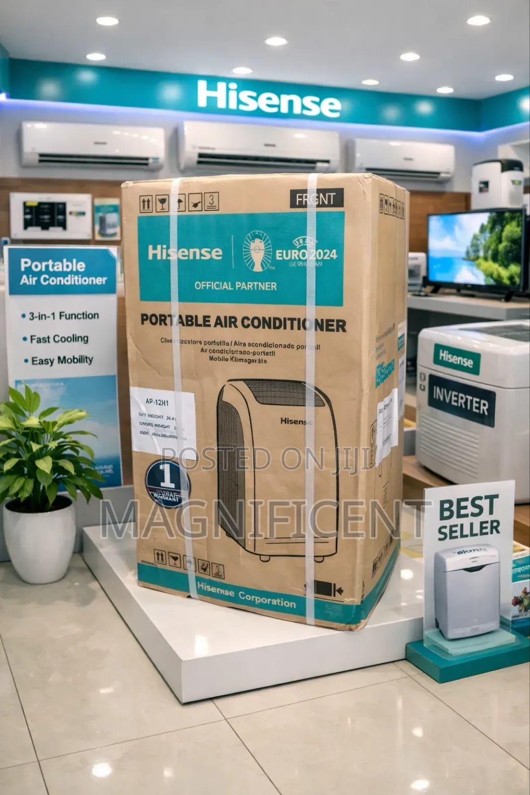 Hisense Portable Air Conditioner Ap12h1 Fast Cooling 3in1mobile Ac Uni