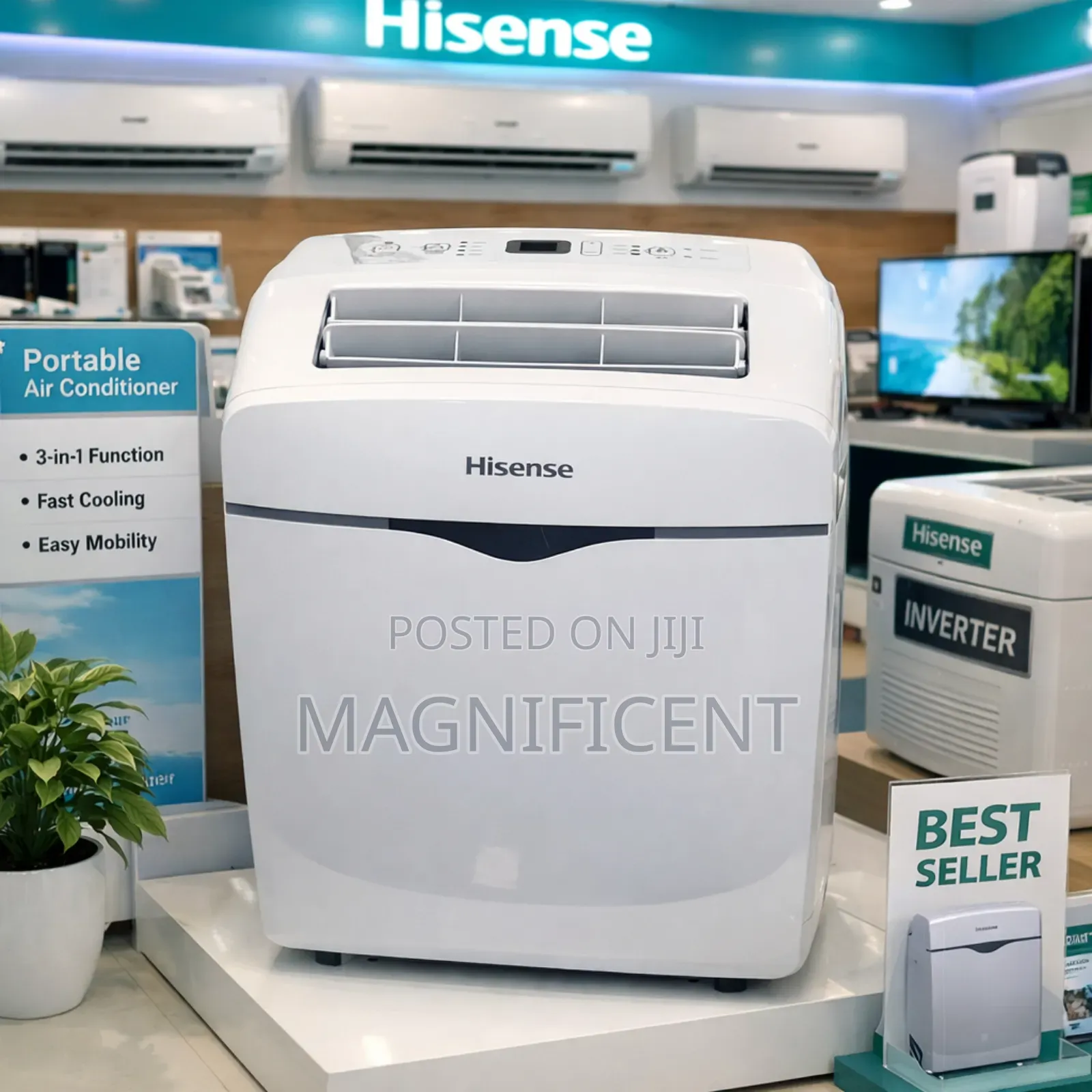 Hisense Portable Air Conditioner Ap12h1 Fast Cooling 3in1mobile Ac Uni