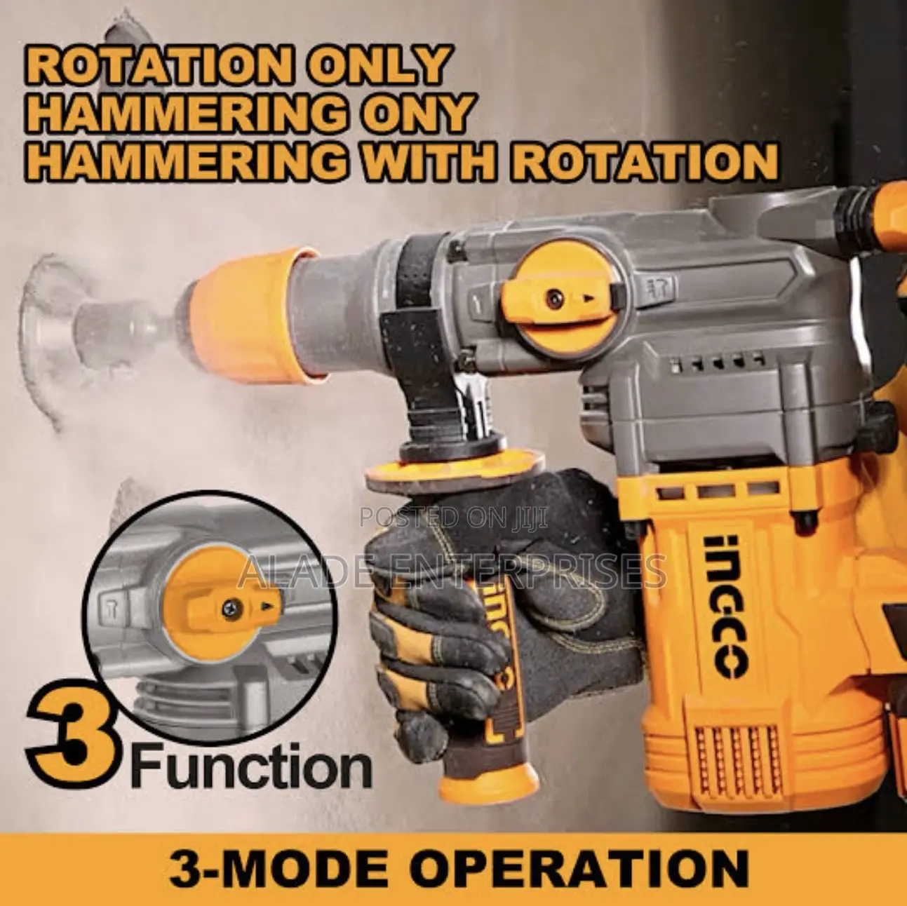 Ingco Cordless Rotary Hammer Drill 28mm 45j