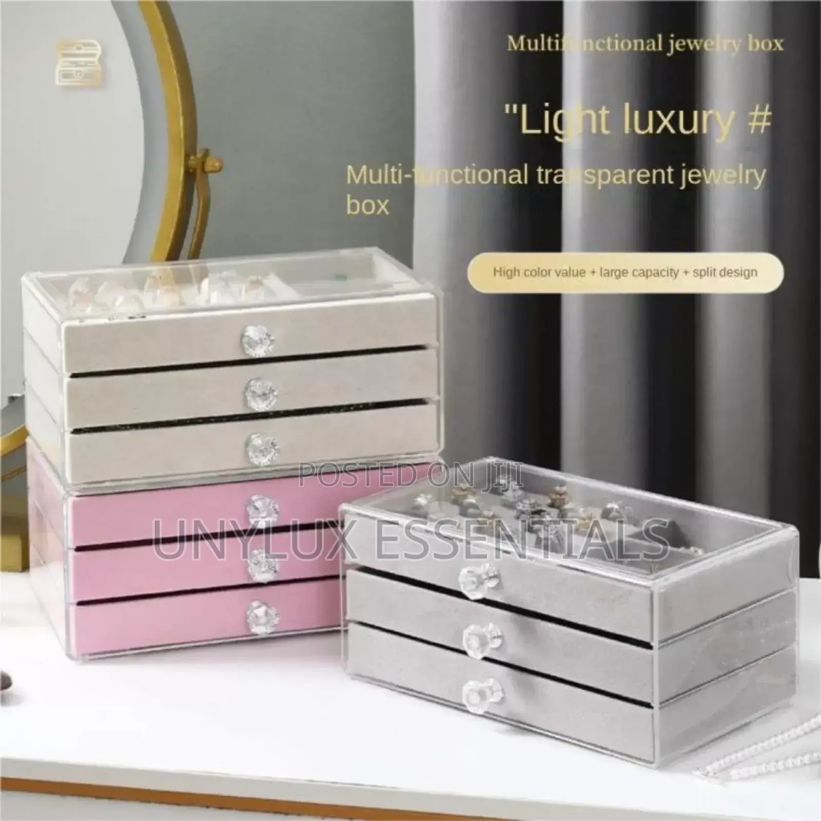 3 Layer Multifunctional Acrylic Jewellery Box