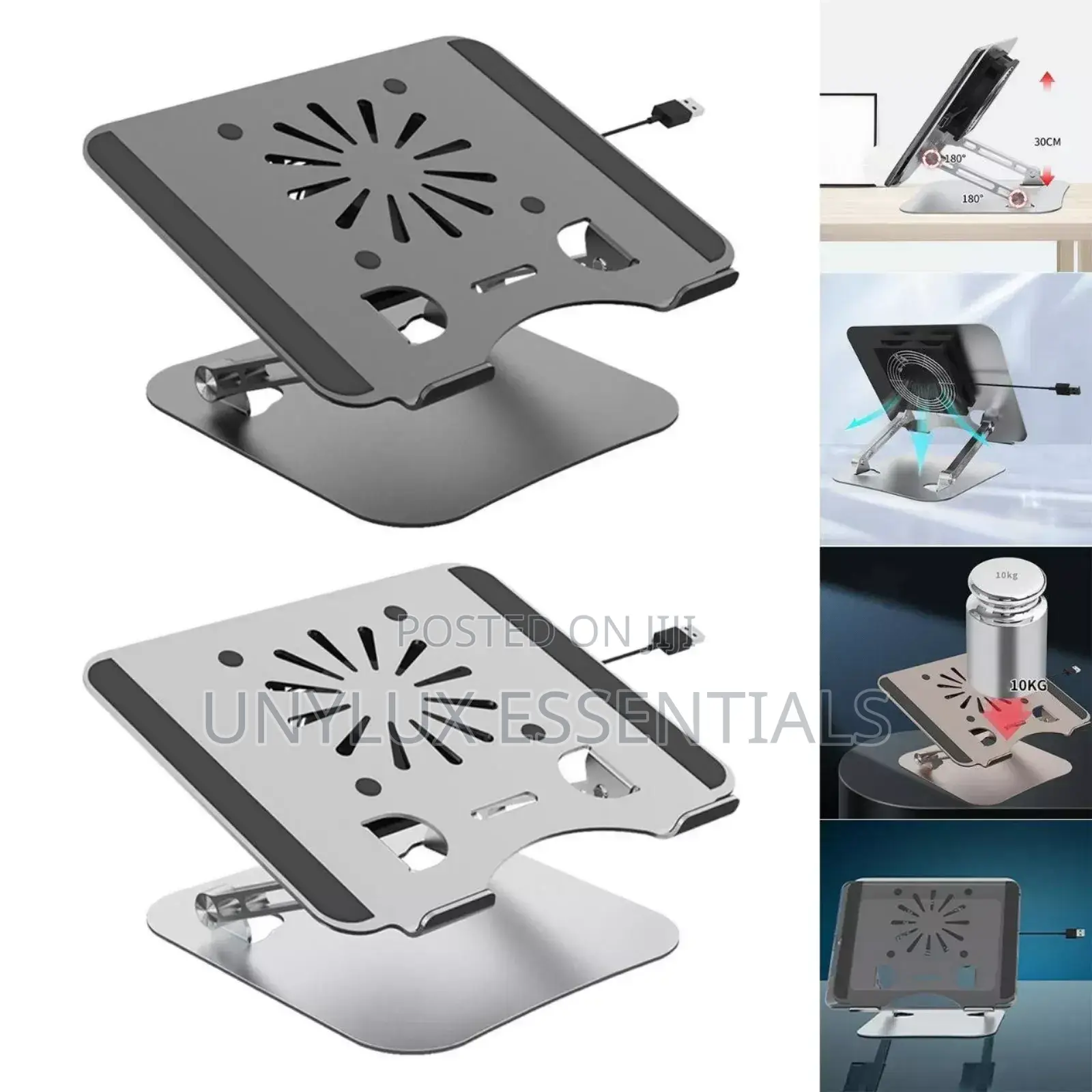 Big Metal Alloy Laptop Stand With Cooling Fan