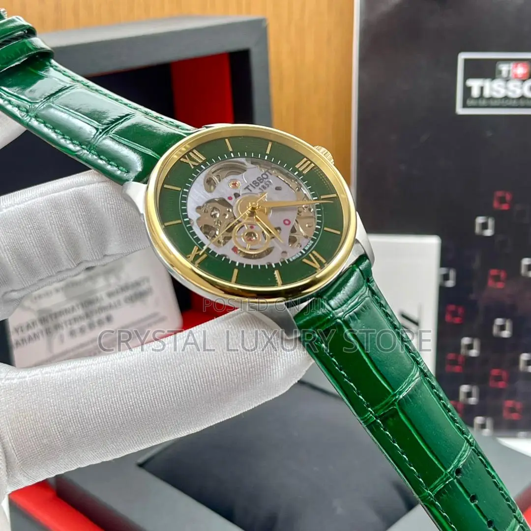 Tissot Quality Luxury Men Genuine Leather Chronograph Wristwatch