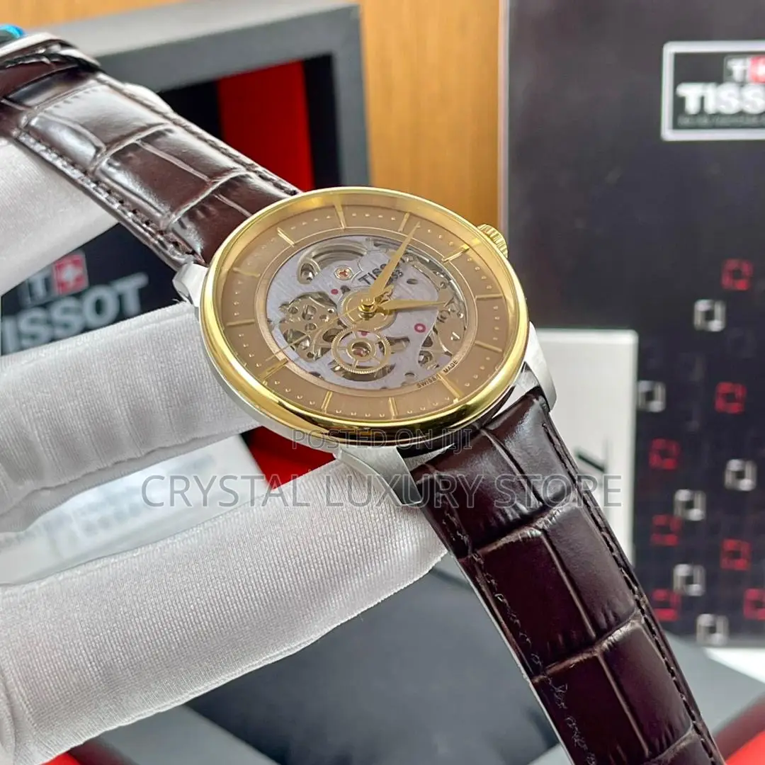 Tissot Quality Luxury Men Genuine Leather Chronograph Wristwatch