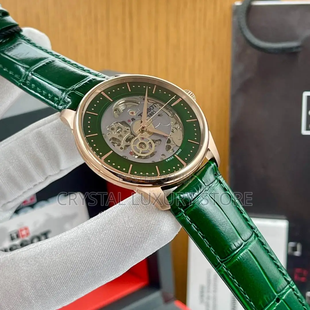 Tissot Quality Luxury Men Genuine Leather Chronograph Wristwatch