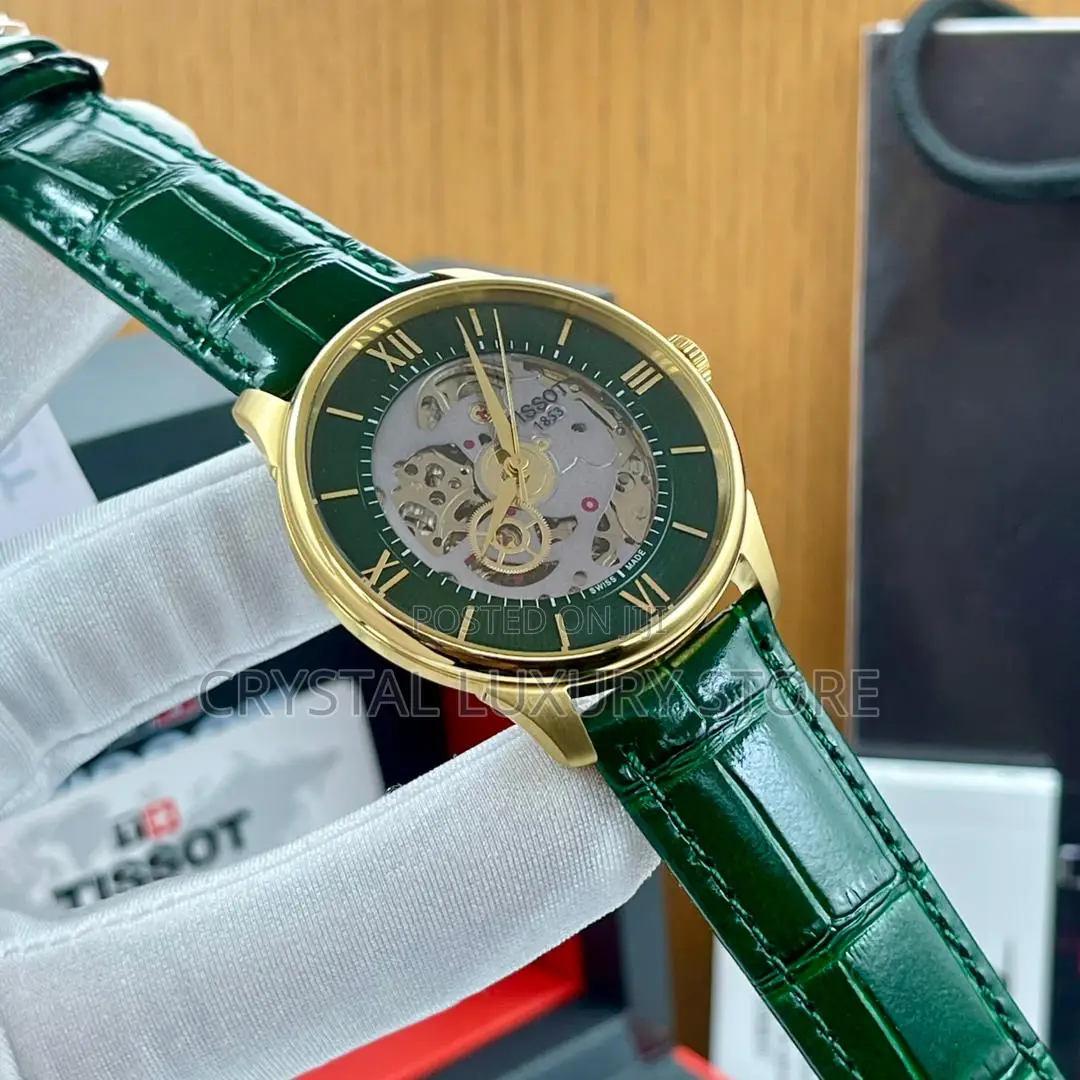 Tissot Quality Luxury Men Genuine Leather Chronograph Wristwatch