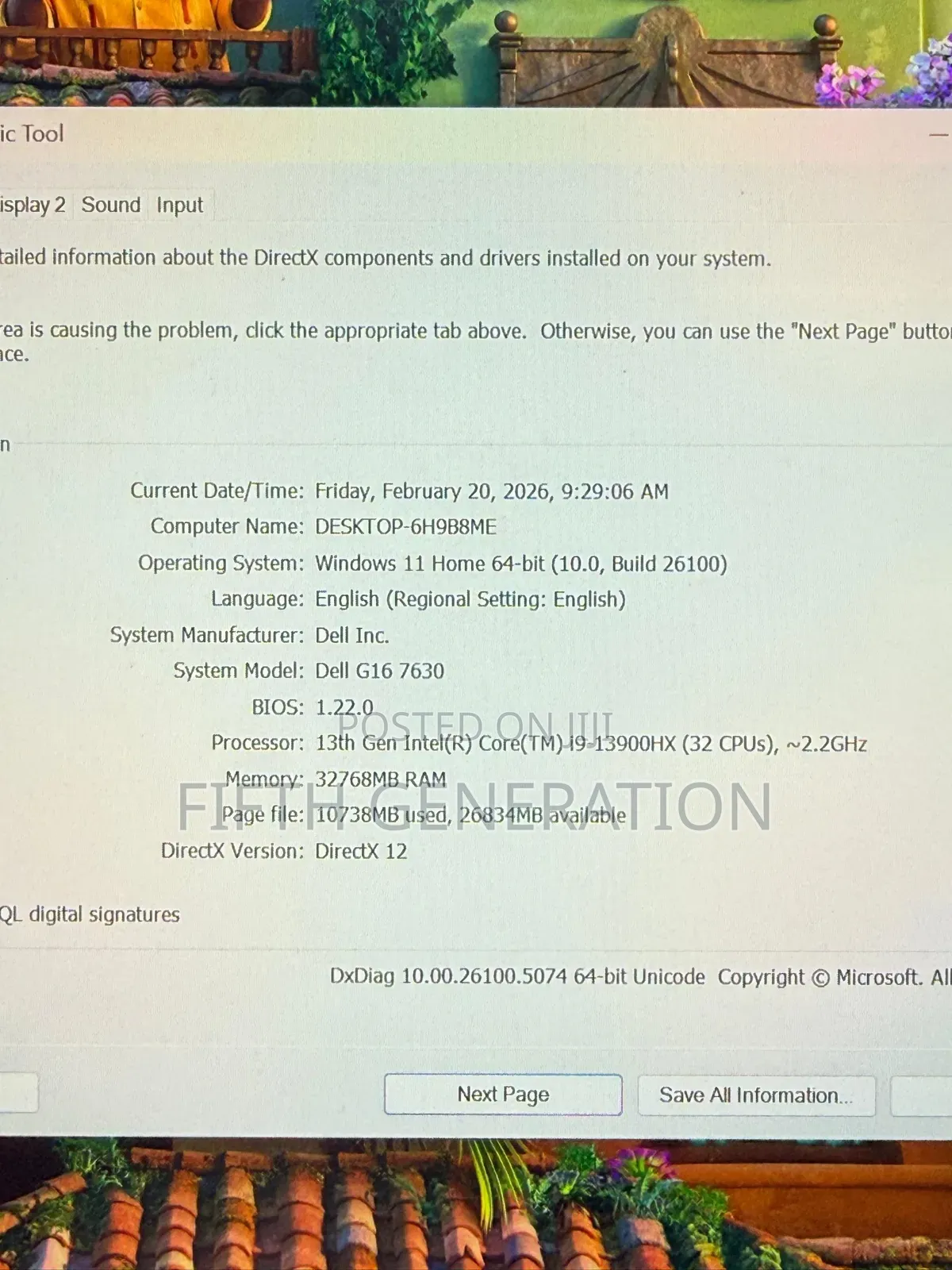 Laptop Dell G16 7630 32GB Intel Core i9 SSD 1T