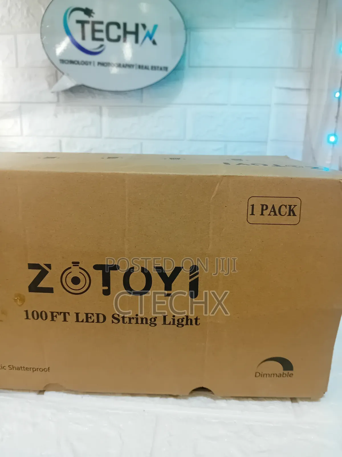 Zotoyi 100ft Outdoor String Lights Led Mains Powered 50+2 Spare Bulbs