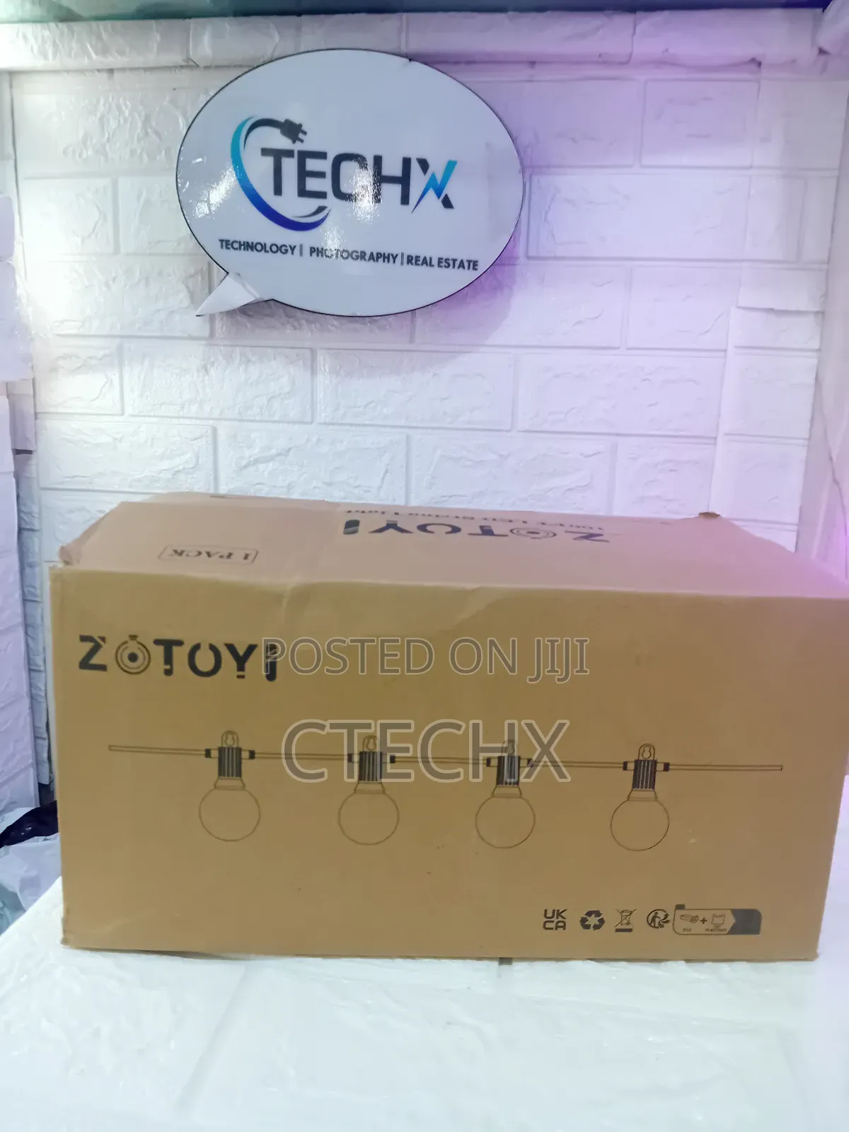 Zotoyi 100ft Outdoor String Lights Led Mains Powered 50+2 Spare Bulbs