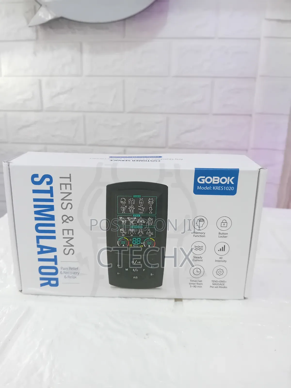 3-in-1 Tens Unit Muscle Stimulator With Color Display Rechargeable Ems