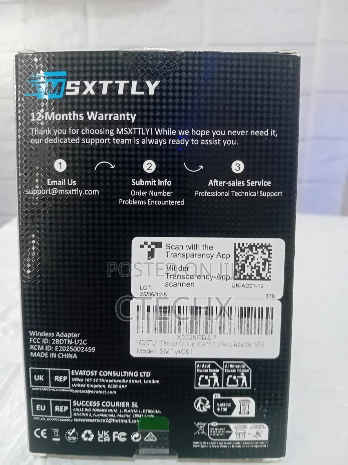 Msxttly Wireless Carplay Adapter Uk Android Auto Adpater 2 In 1