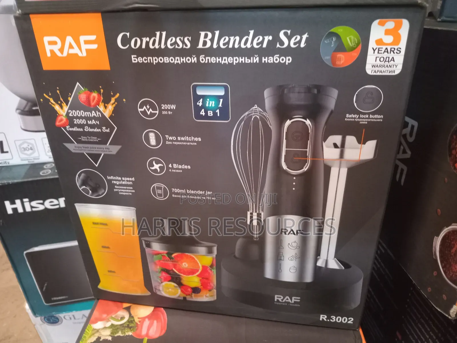 Raf 5 in 1 Hand Blender and Mixer Set With Food Processor- R.347