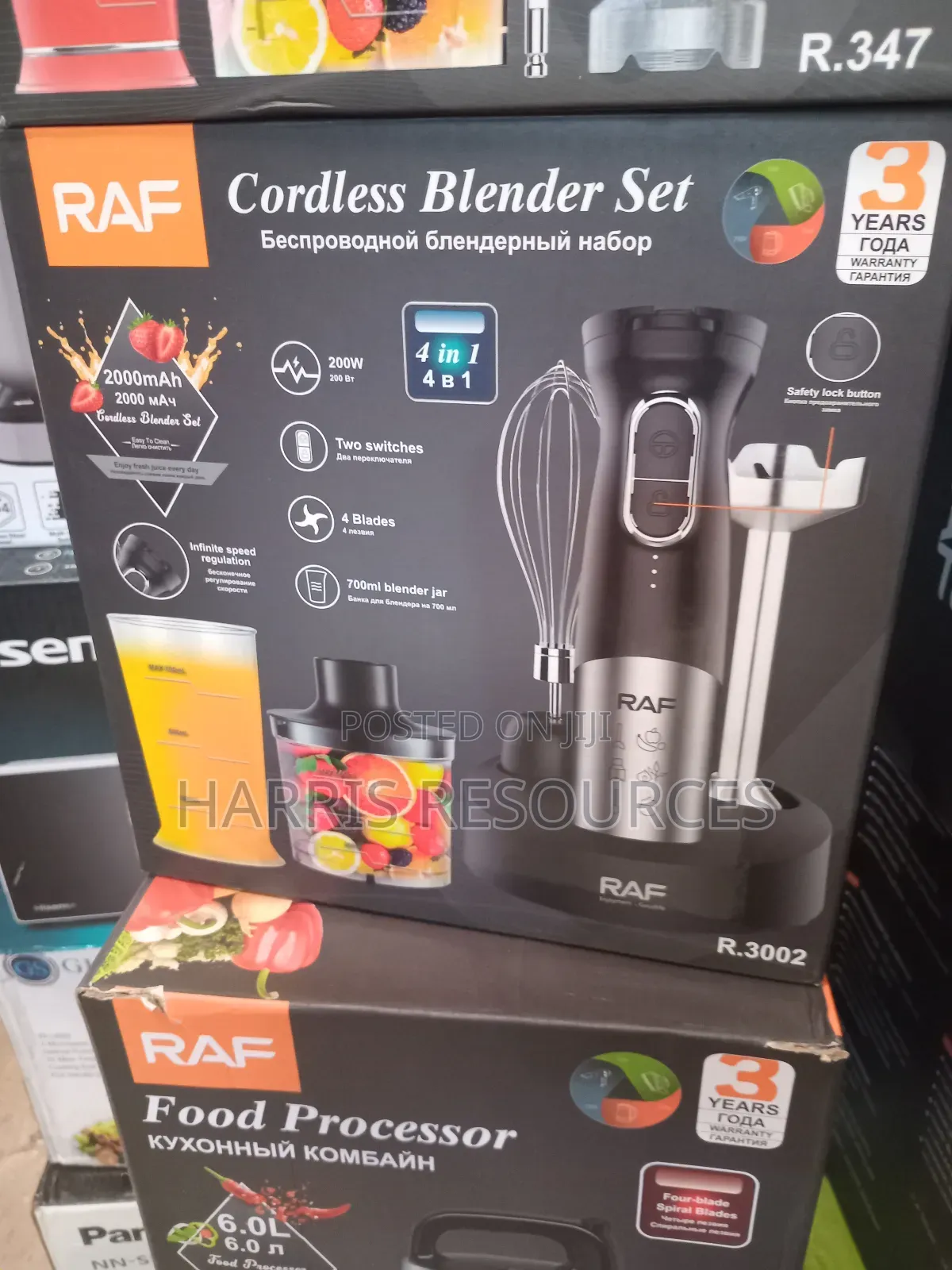 Raf 5 in 1 Hand Blender and Mixer Set With Food Processor- R.347