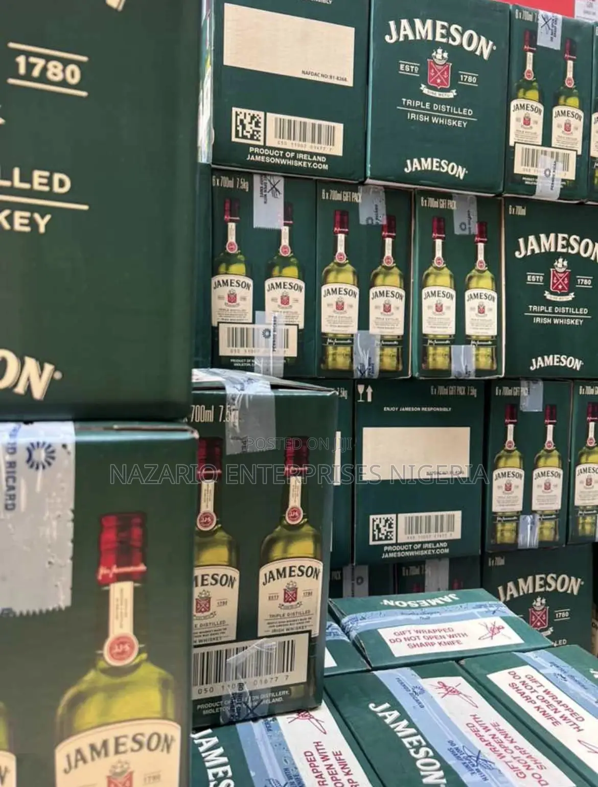 Jameson Irish Whiskey – 700ml By 12 Bottles