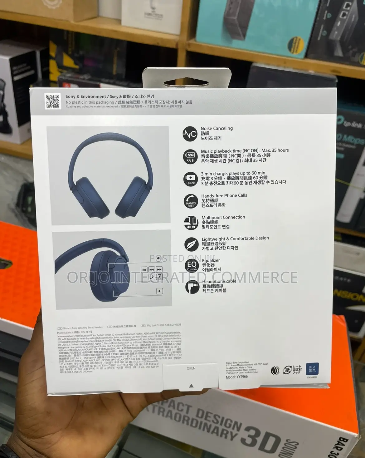 Sony Wh-Ch720n 360ra Noise Canceling Headphones 35hrs Playtime