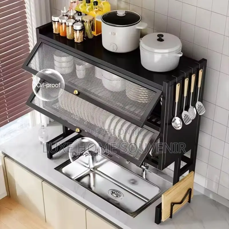 Double Layer Kitchen Sink Steel With Cover