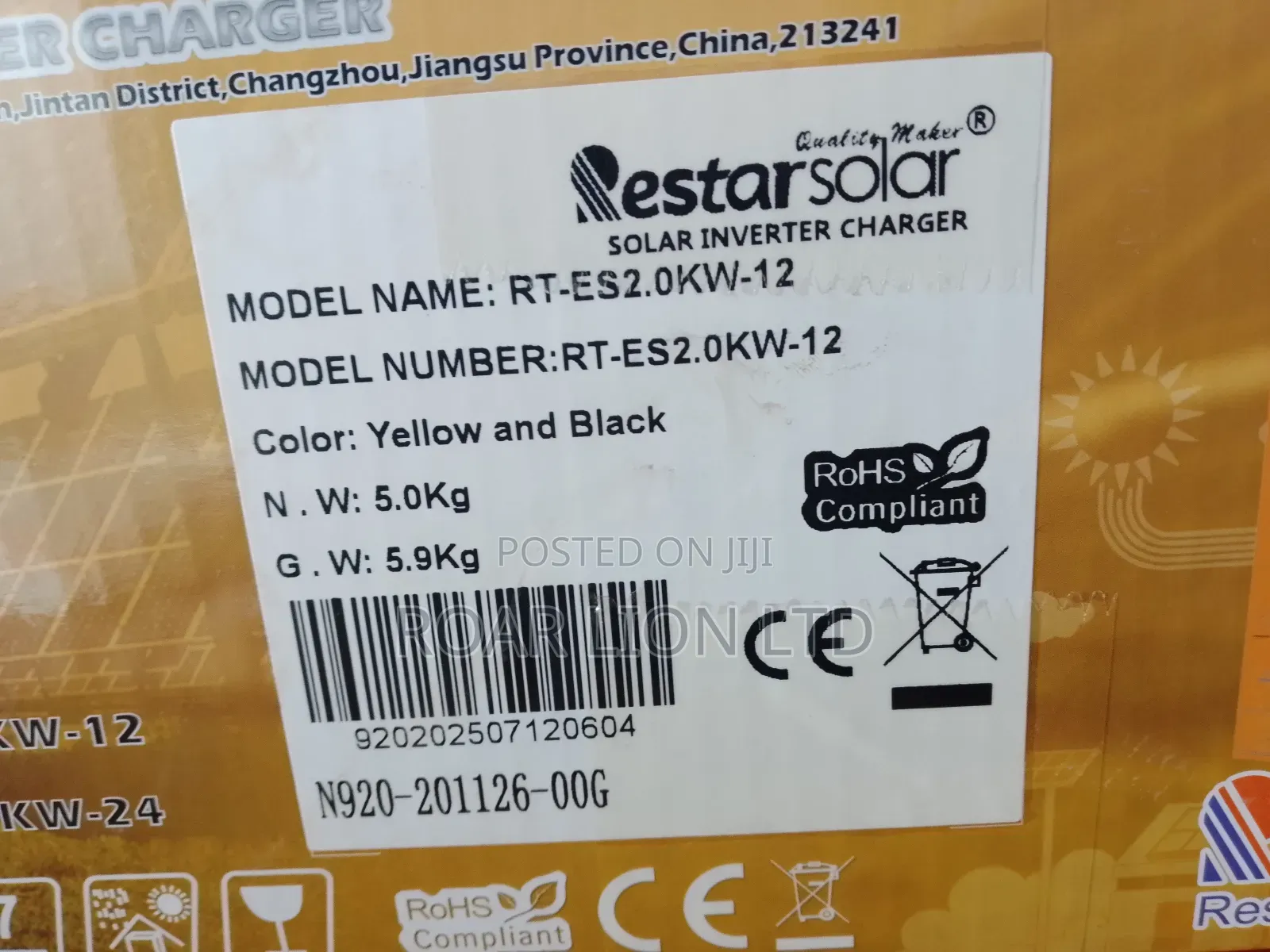 2kva Restarsolar Inverter 12v