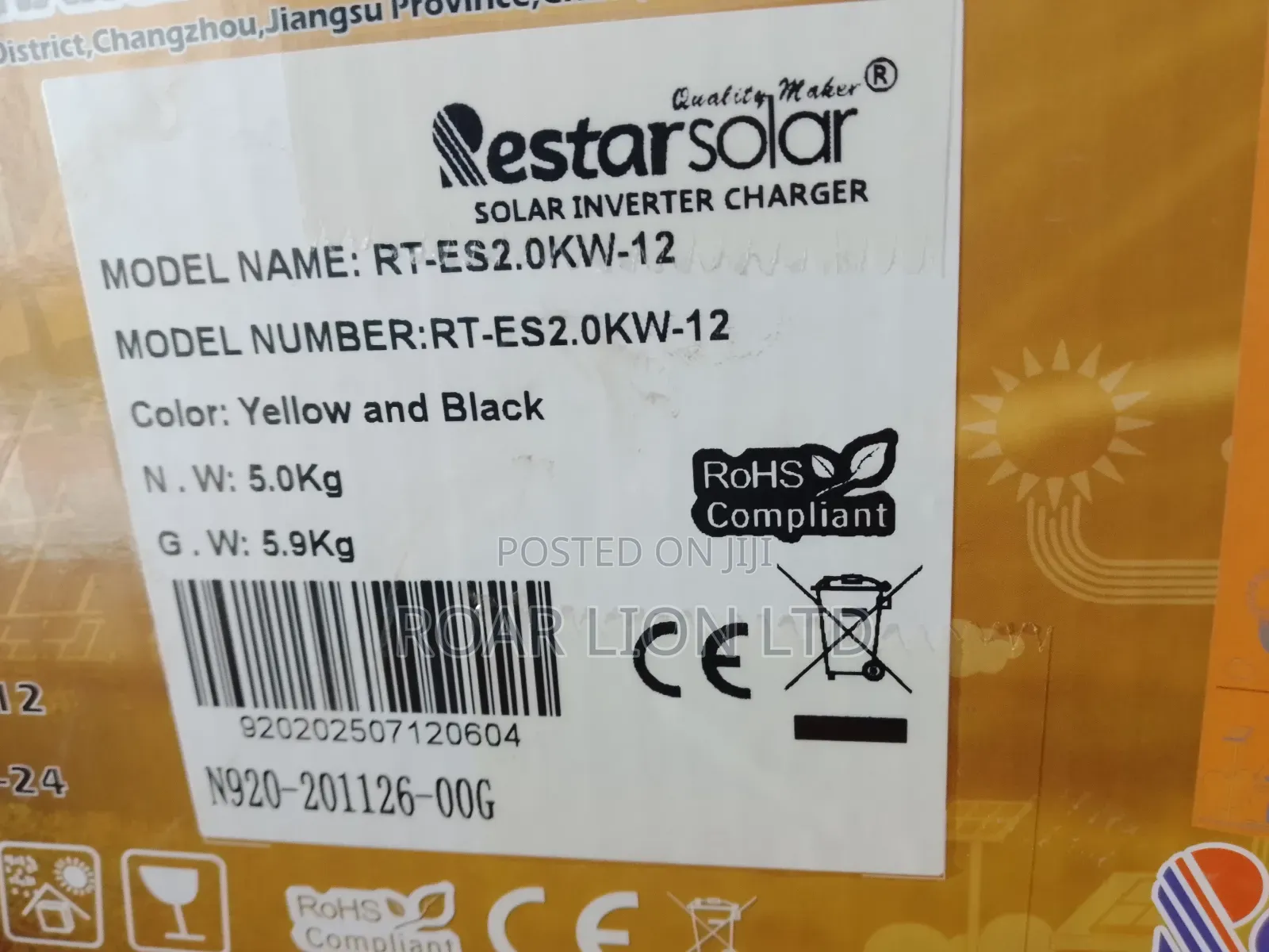 2kva Restarsolar Inverter 12v