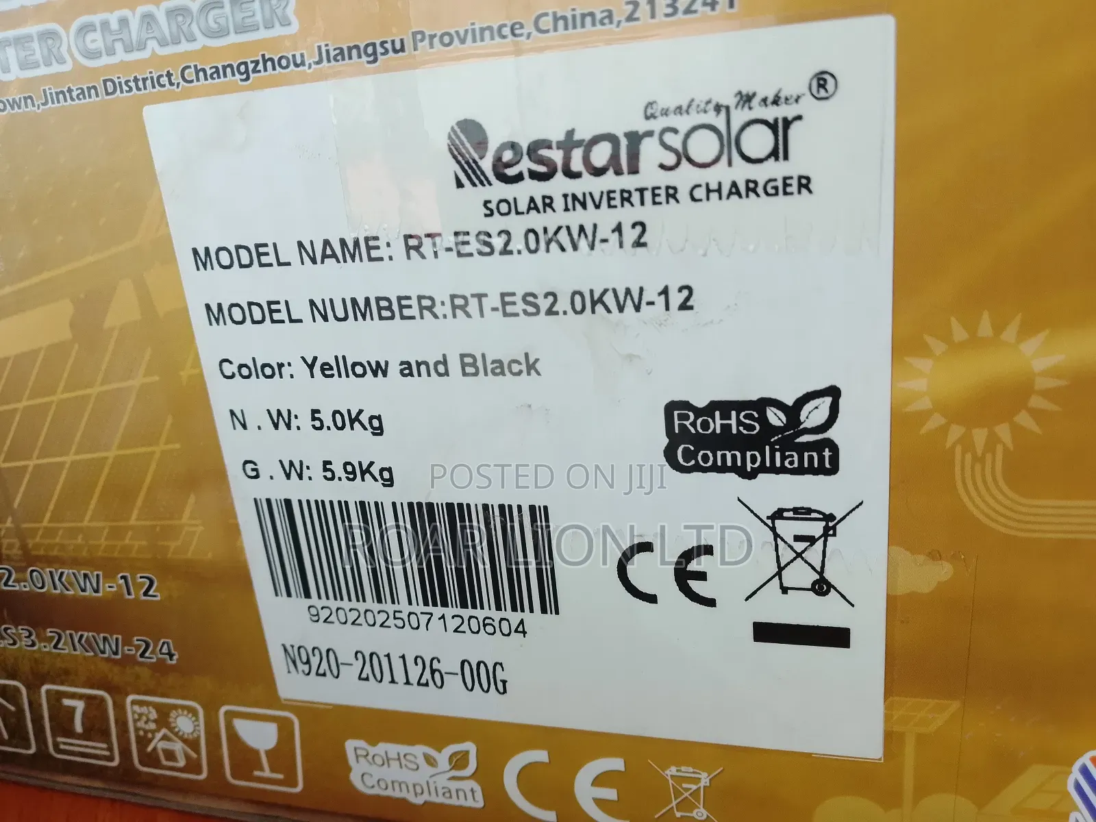 2kva Restarsolar Inverter 12v