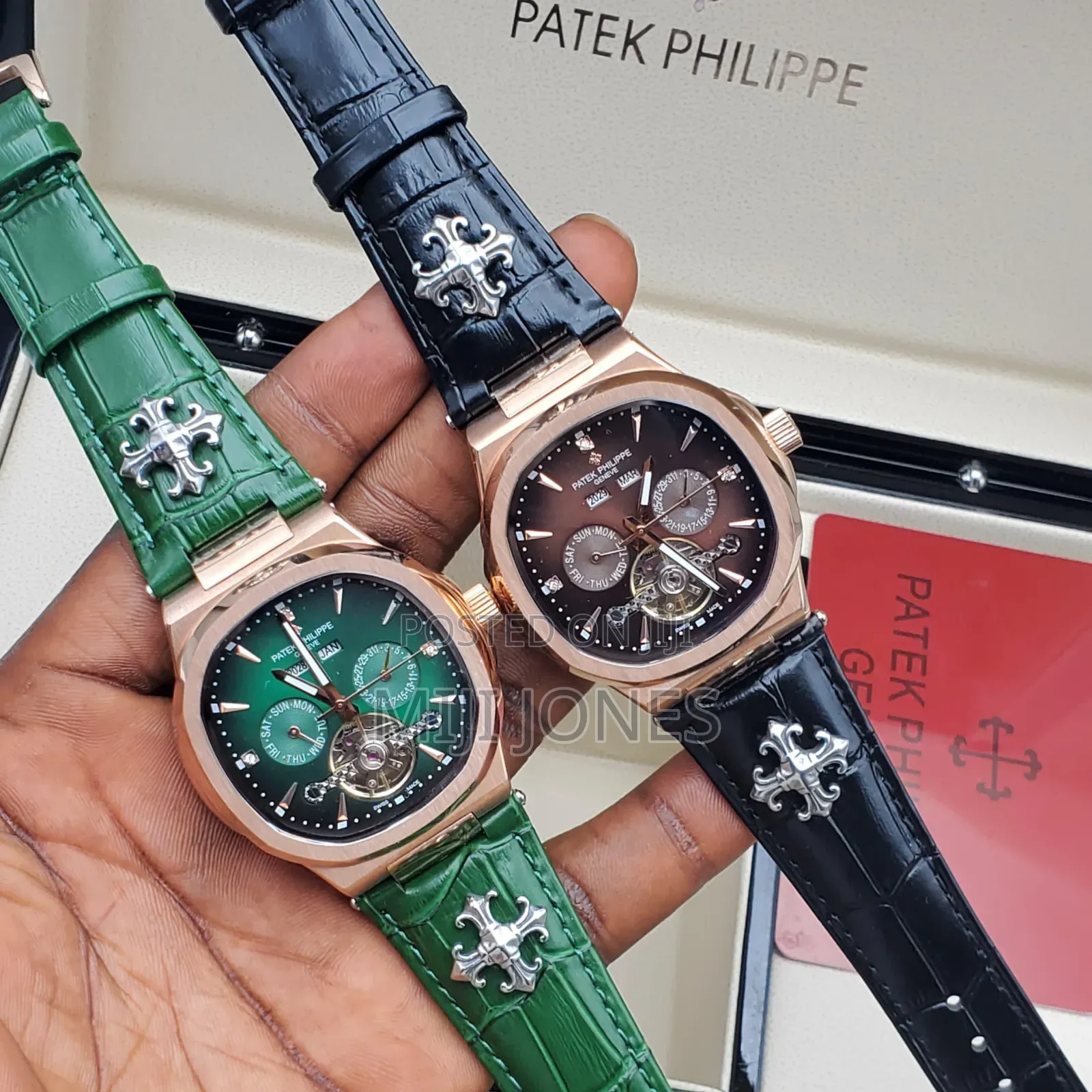 . *Luxury Replica Patek Philippe Automatic Leather Watch For Men*