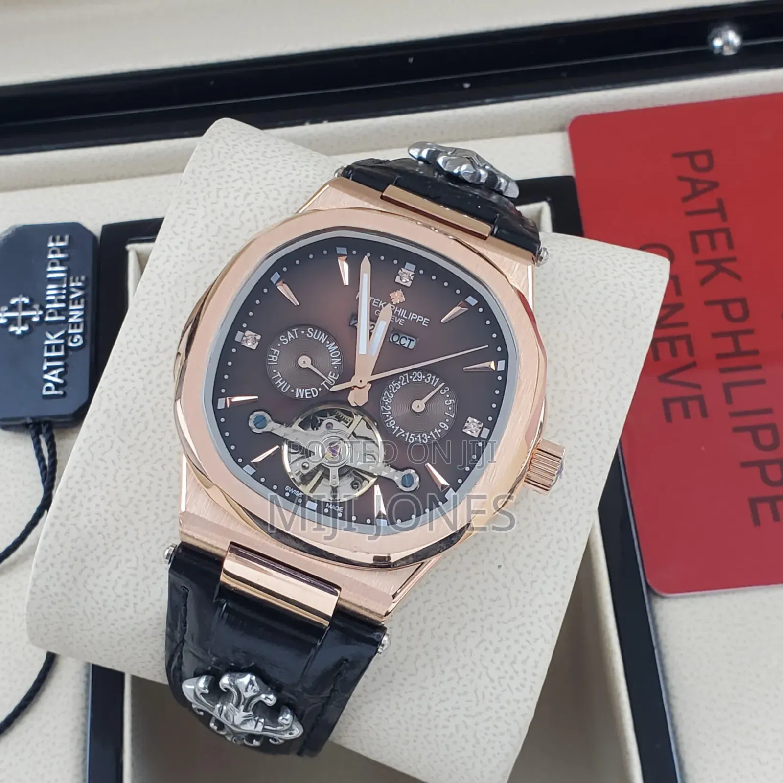 . *Luxury Replica Patek Philippe Automatic Leather Watch For Men*