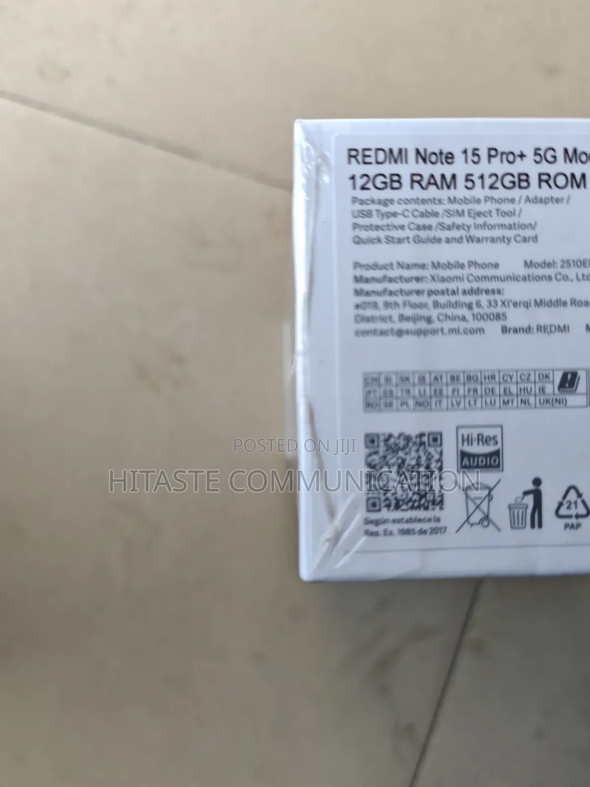 New Xiaomi Redmi Note 15 Pro+ 512 GB Black