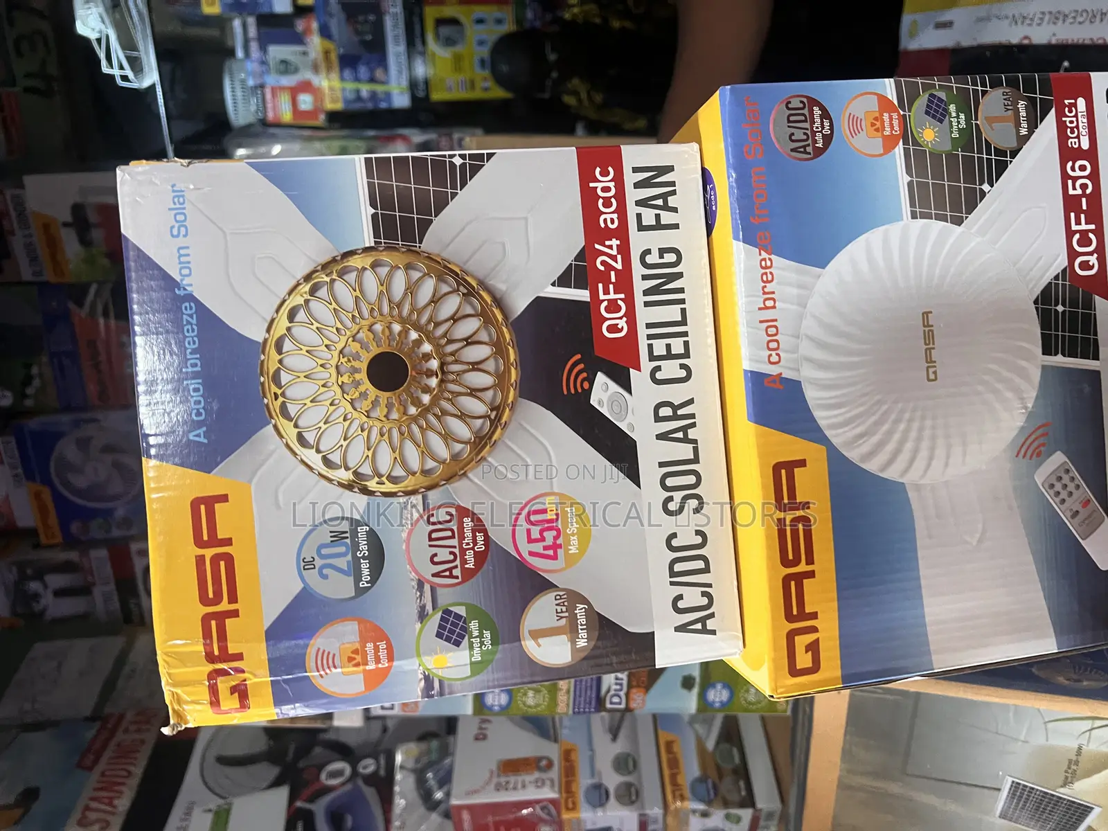 Qasa Ac Dc Solar Fan Short Blade