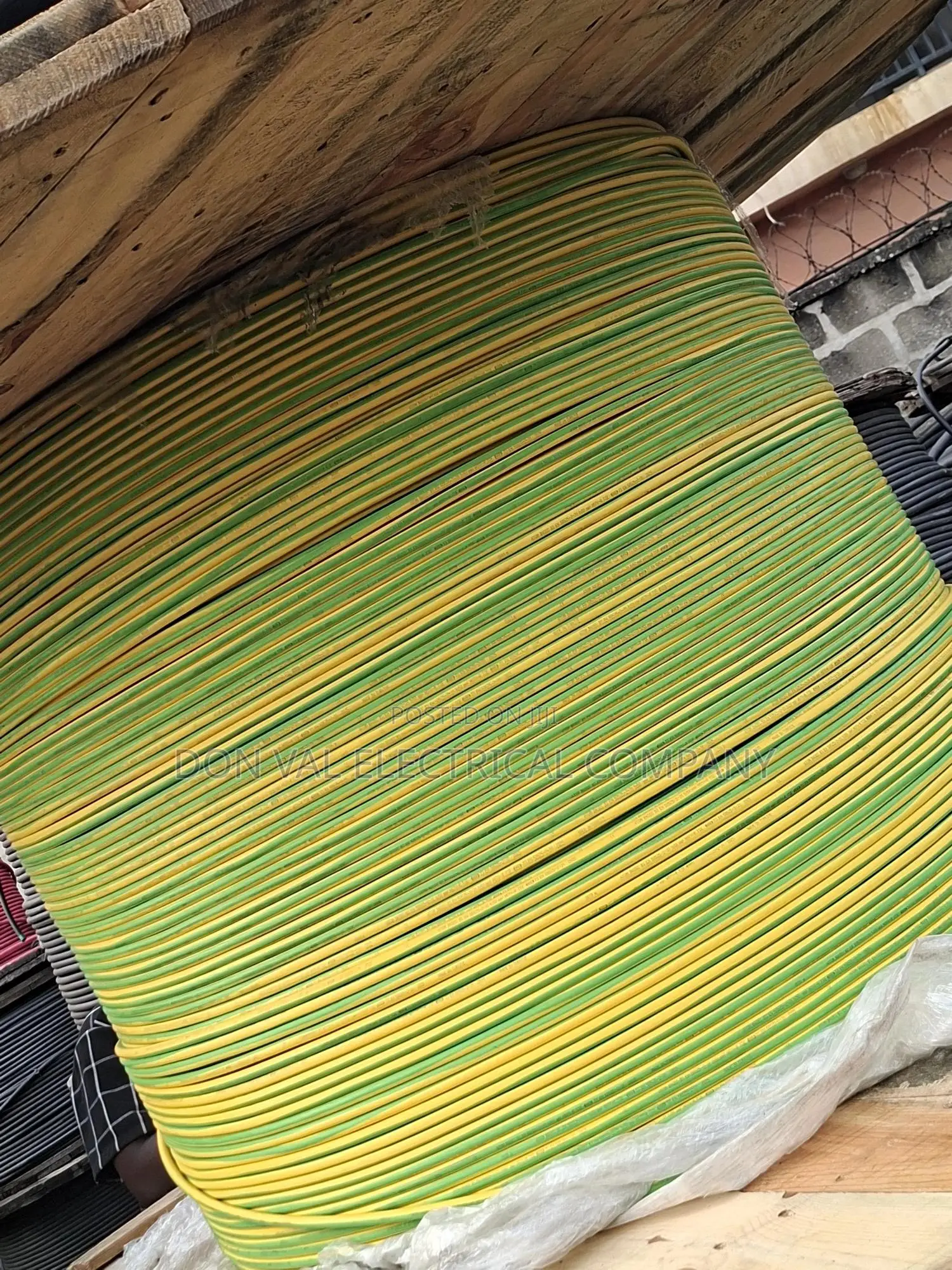50mm Pure Copper PVC Insulated Earth Cable Yellow/Green