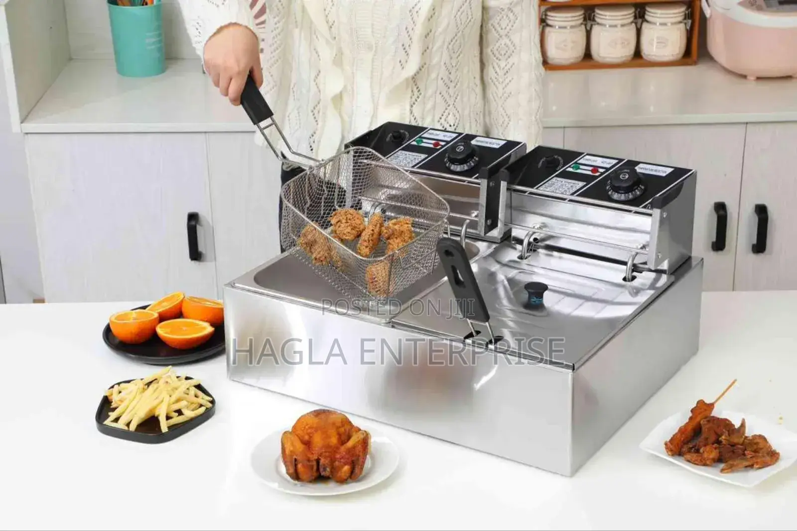 Kabor Electric Deep Fryer – 8l + 8l (16 Litres Total)