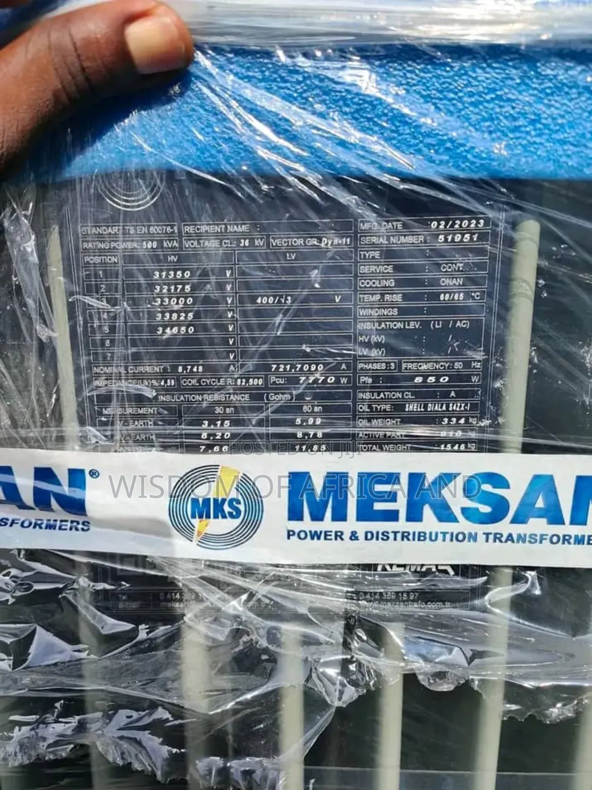 500kva Transformers Meksan Turkey