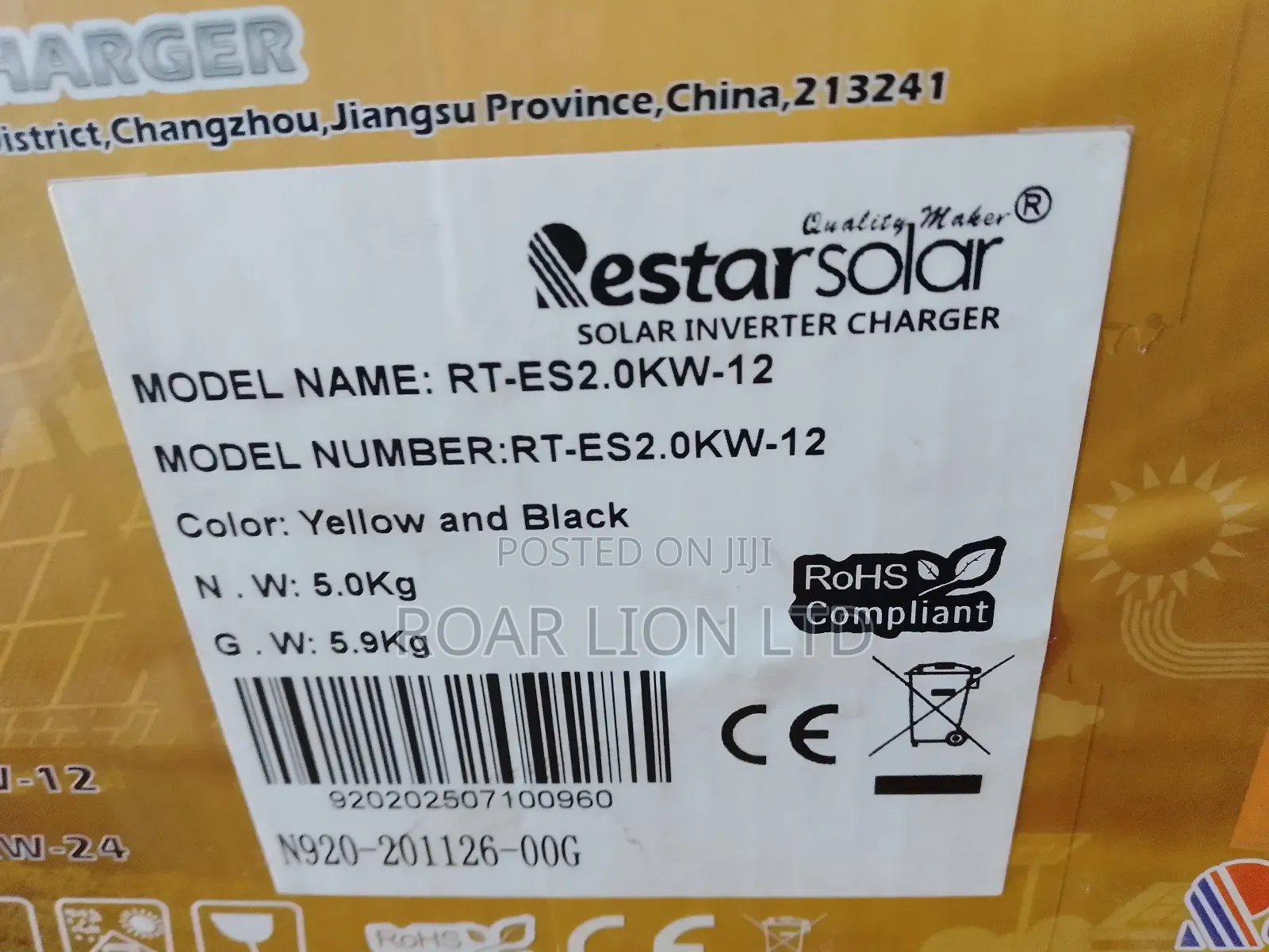 2kva Restarsolar Inverter 12v