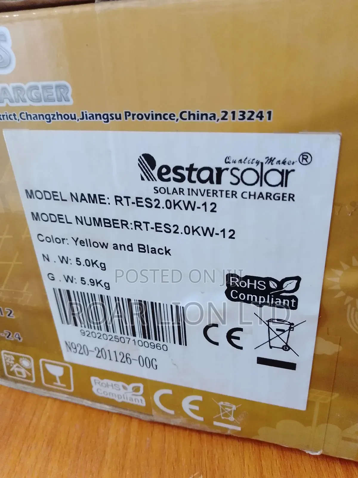2kva Restarsolar Inverter 12v