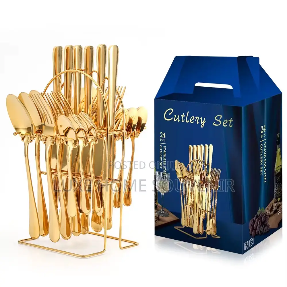 Gold Cutlery Set of Spoon and Folk
