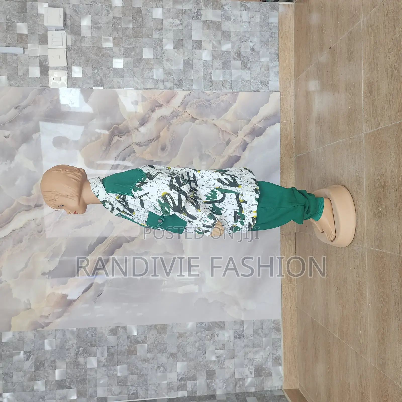 Green Jeans Kid Set [Green]