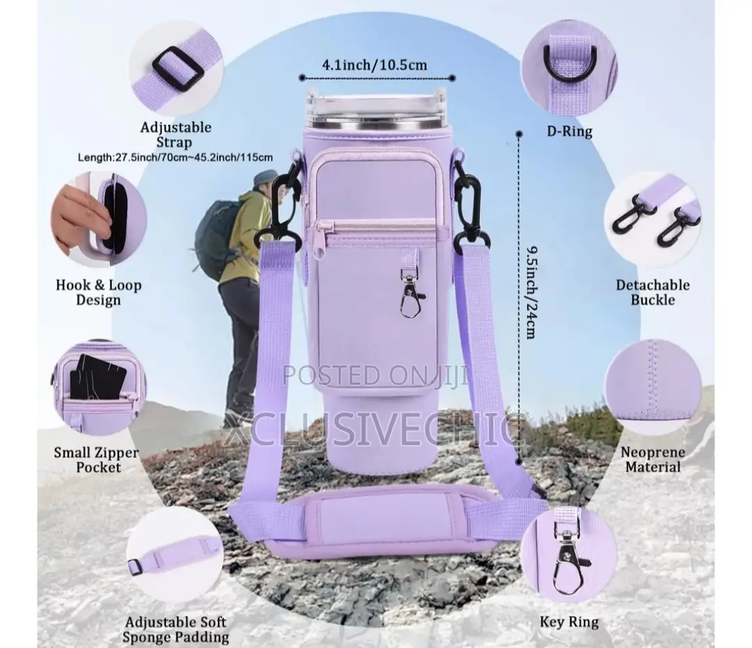 Stanley Tumbler Cup Carrier Bag With Adjustable Strap Phone Pocket