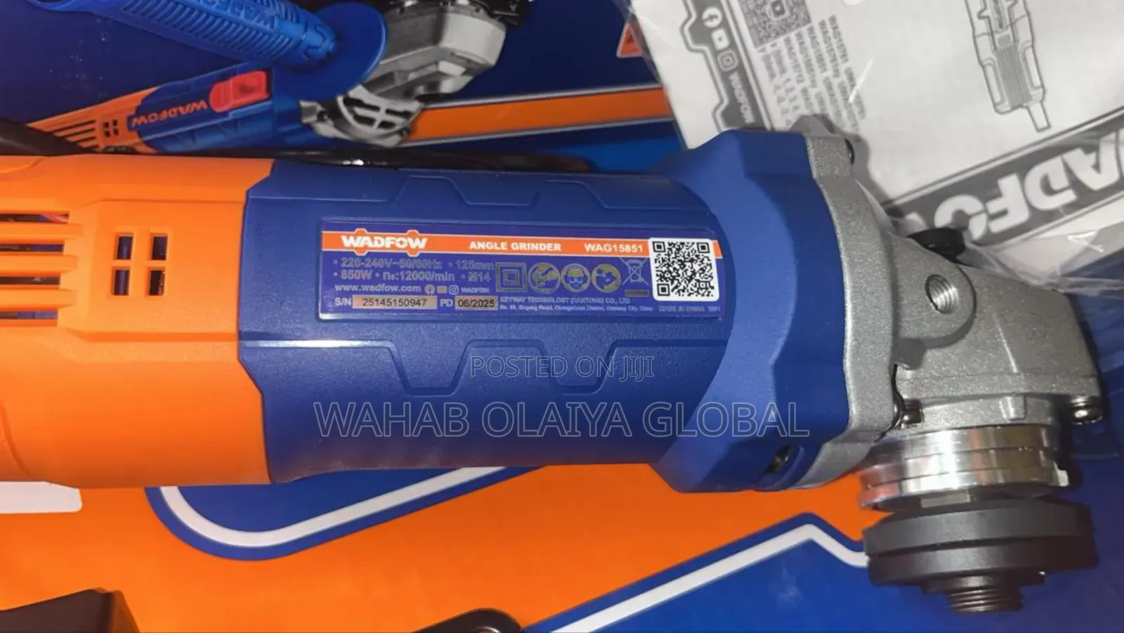 Wadfow 850w Angle Grinder 125mm 12,000rpm