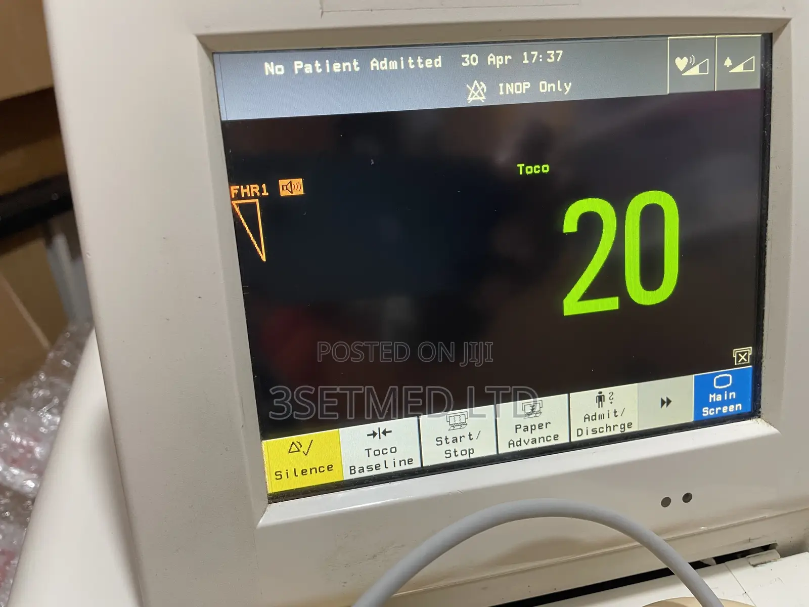 Phiilps Fm30 Fetal Monitor With Toco and Us Transducera