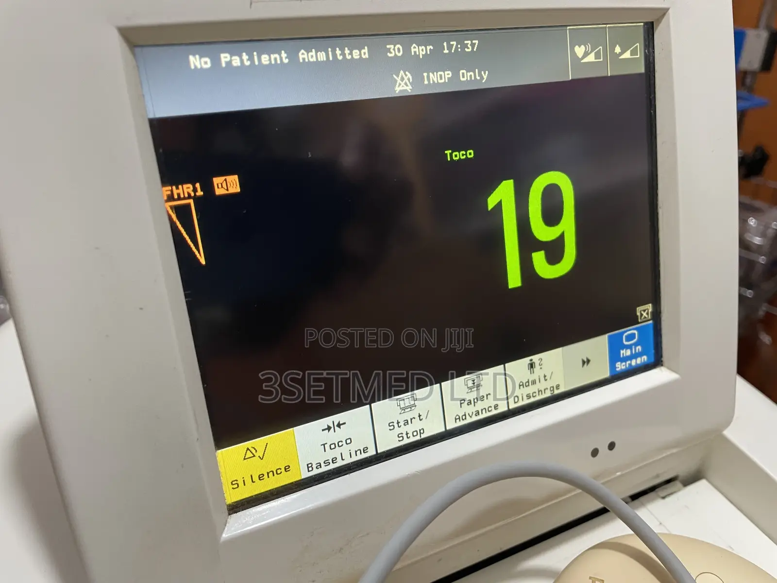 Phiilps Fm30 Fetal Monitor With Toco and Us Transducera