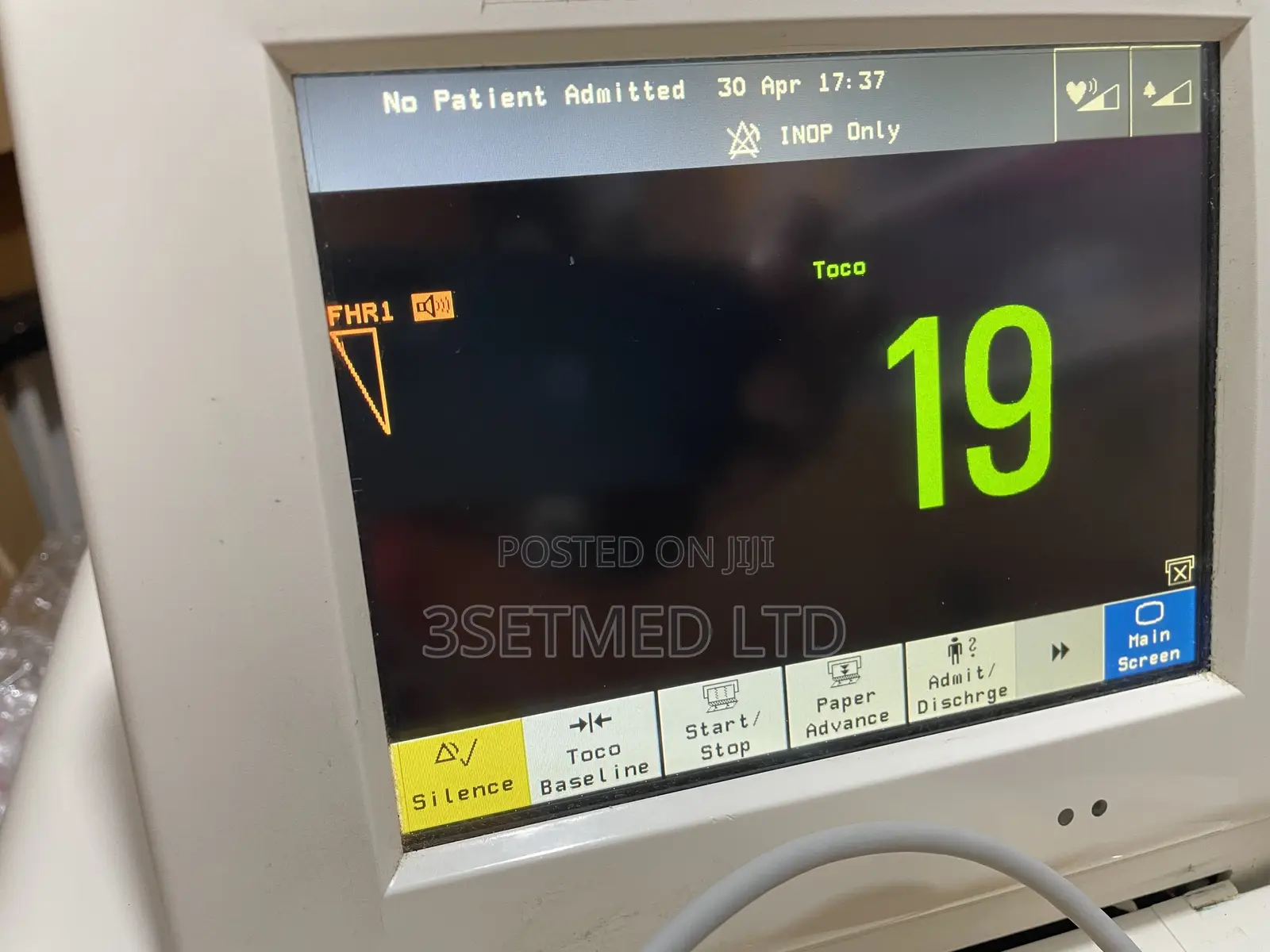Phiilps Fm30 Fetal Monitor With Toco and Us Transducera