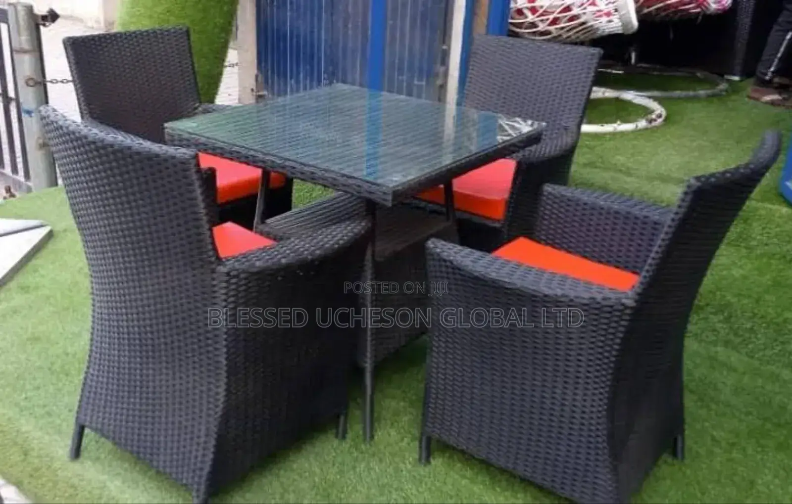 4-Seater Outdoor Rattan Dining Set.