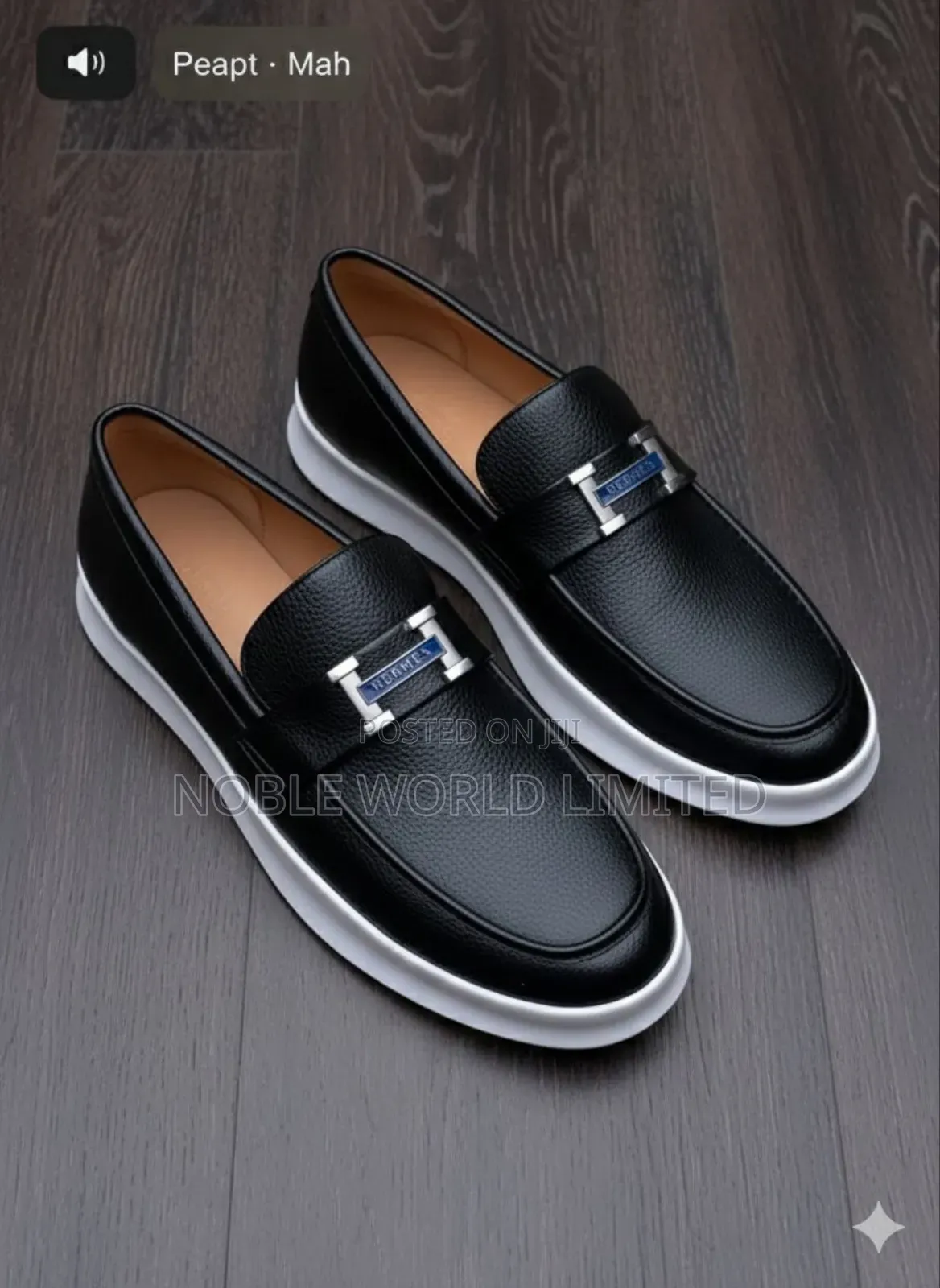 Hermes White Solid Leather Shoes Abl 6y