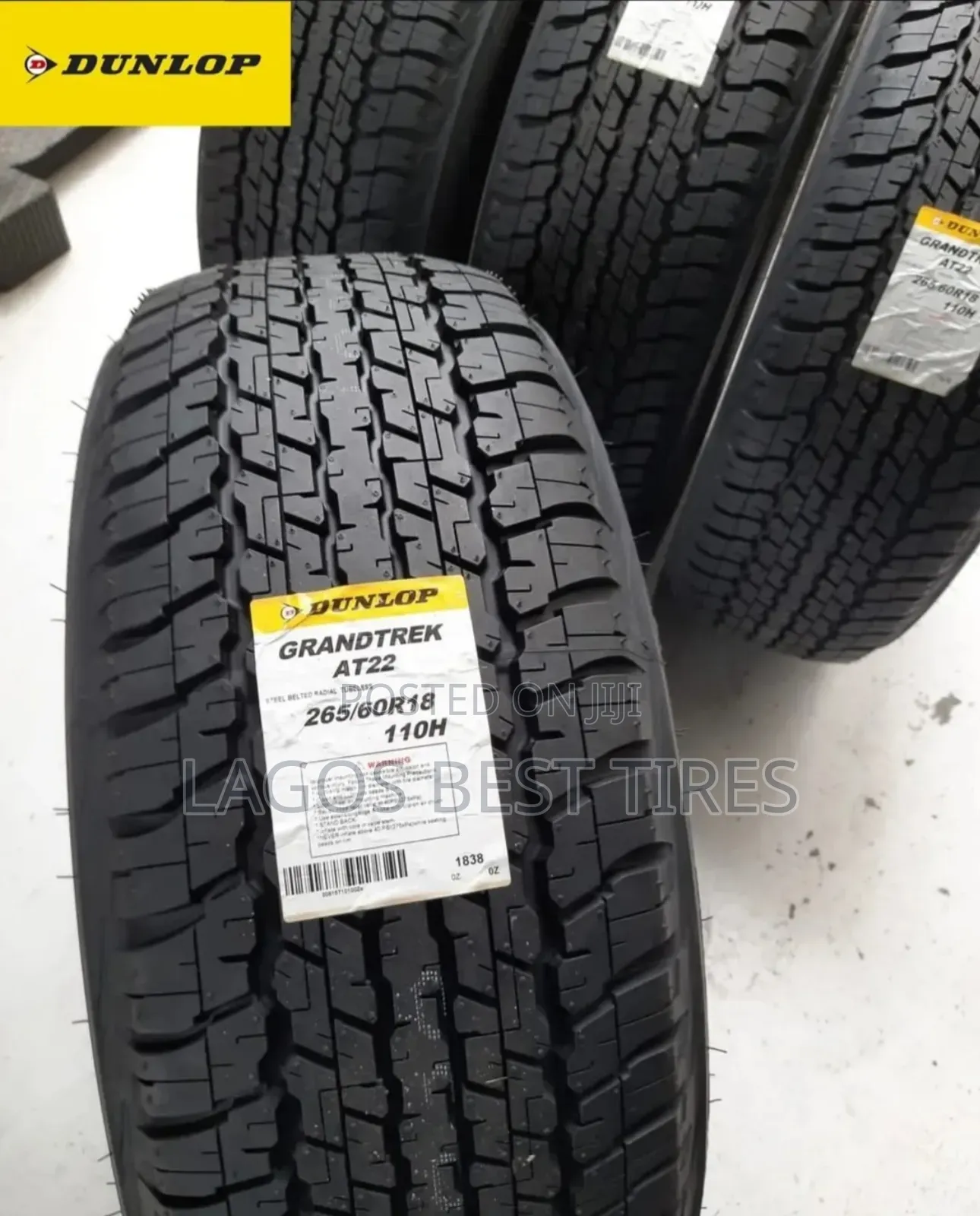 Dunlop Grandtrek At22 - 265/60r18 With 18months Warranty