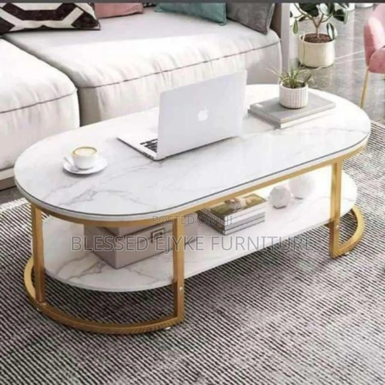 Exotic Faux Marble (Mdf Wood)Centre Table - 100 X 60 X 45cm