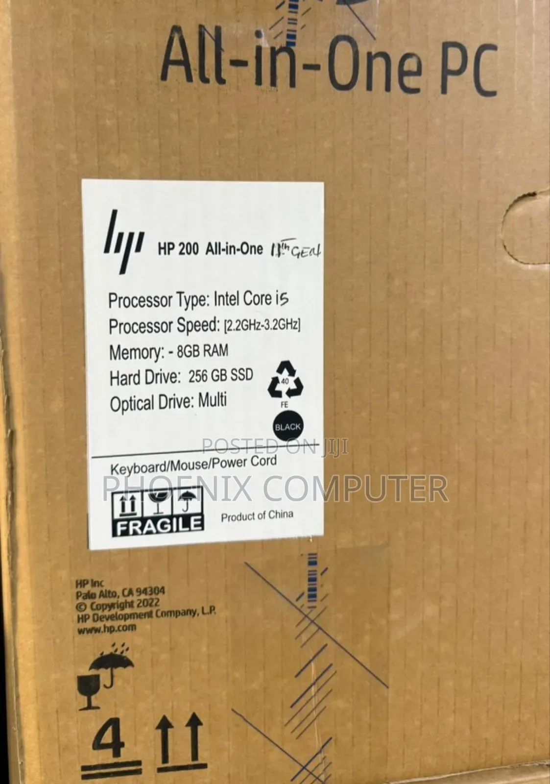 Desktop Computer HP 200 G4 22 All-in-One 8GB Intel Core i5 SSD 256GB