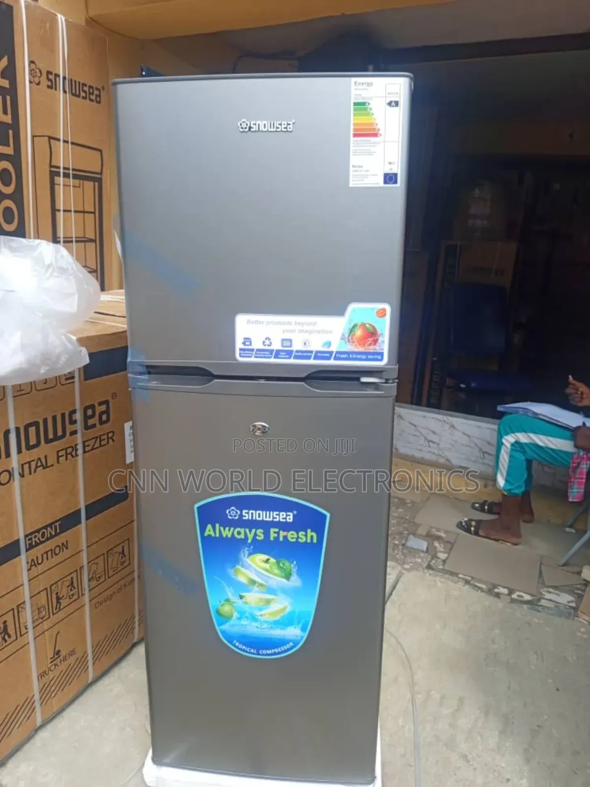 New Snowsea 150L Double Door Fridge With Key (External) Super Freezing